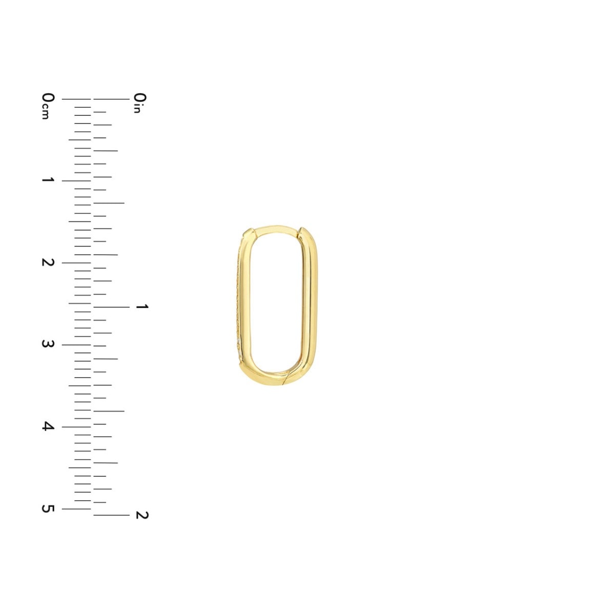 Diamond Channel Hoop Earrings view 7