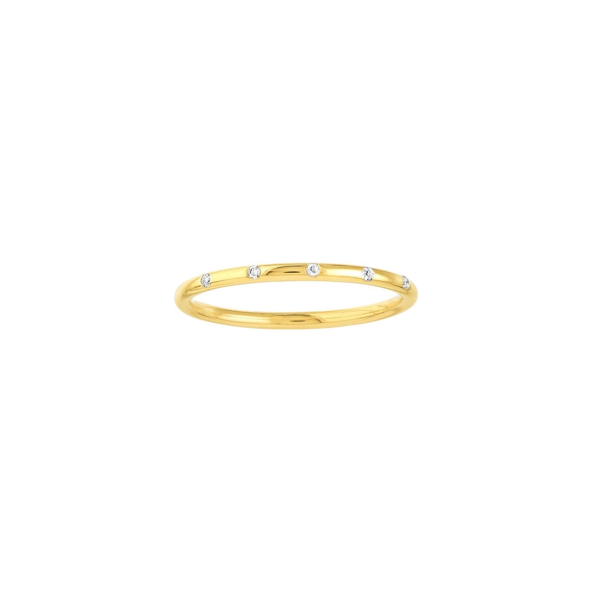 Embedded Diamond Gold Ring