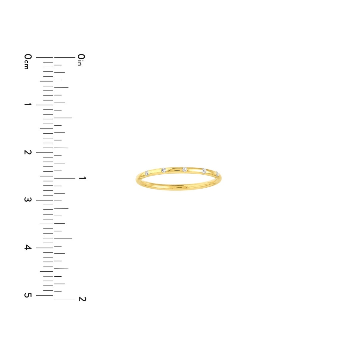 Embedded Diamond Gold Ring view 5