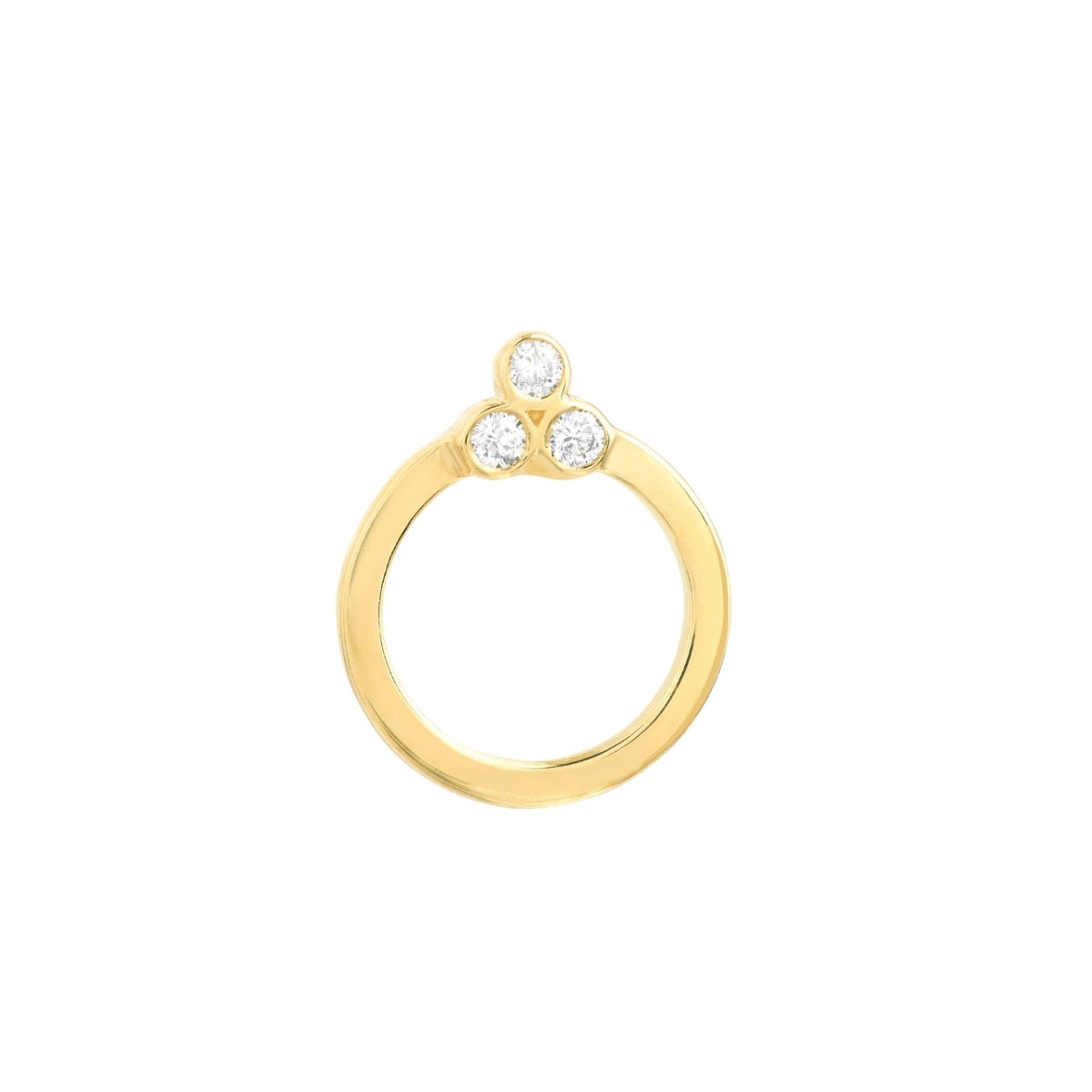 Diamond Trinity Door Knocker Stud Earrings view 2