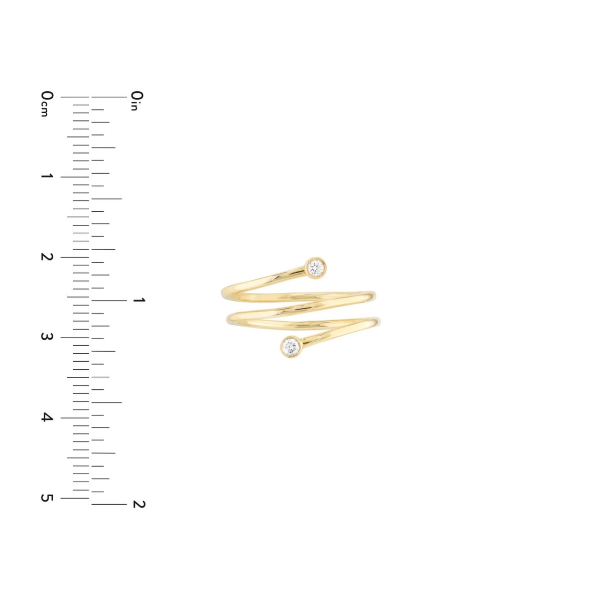 Wraparound Diamond Gold Ring view 3