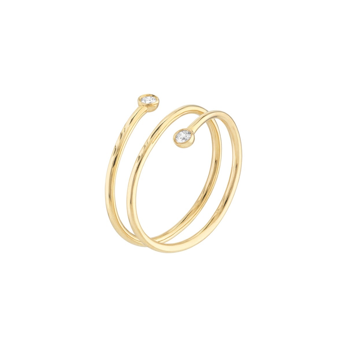 Wraparound Diamond Gold Ring view 2