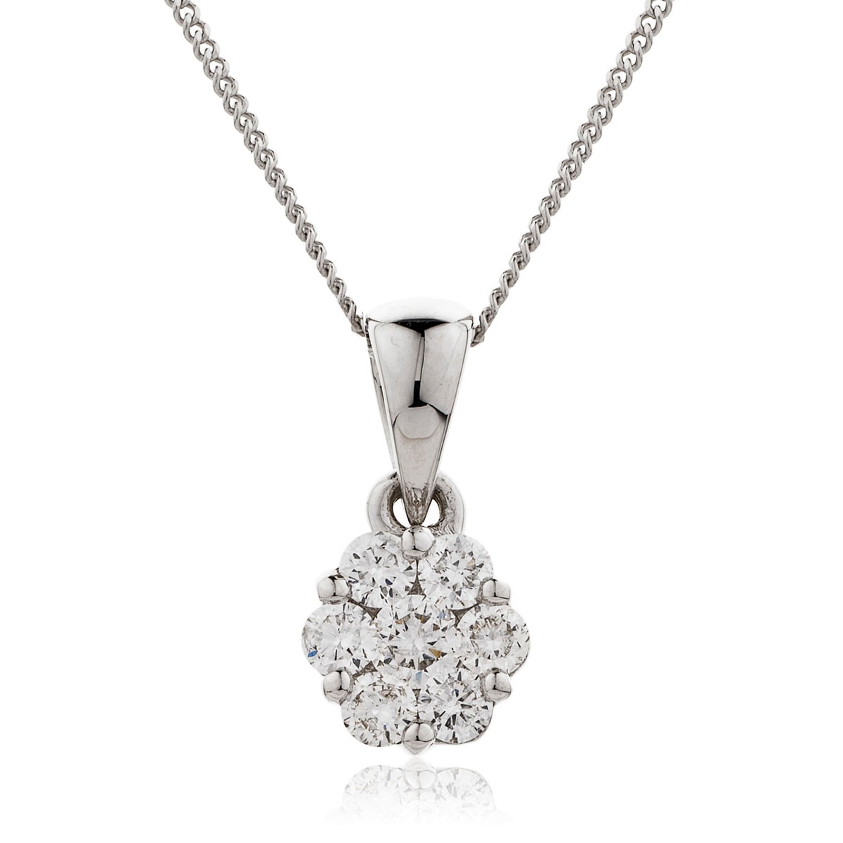 Small Pave Set Diamond Pendant view 1