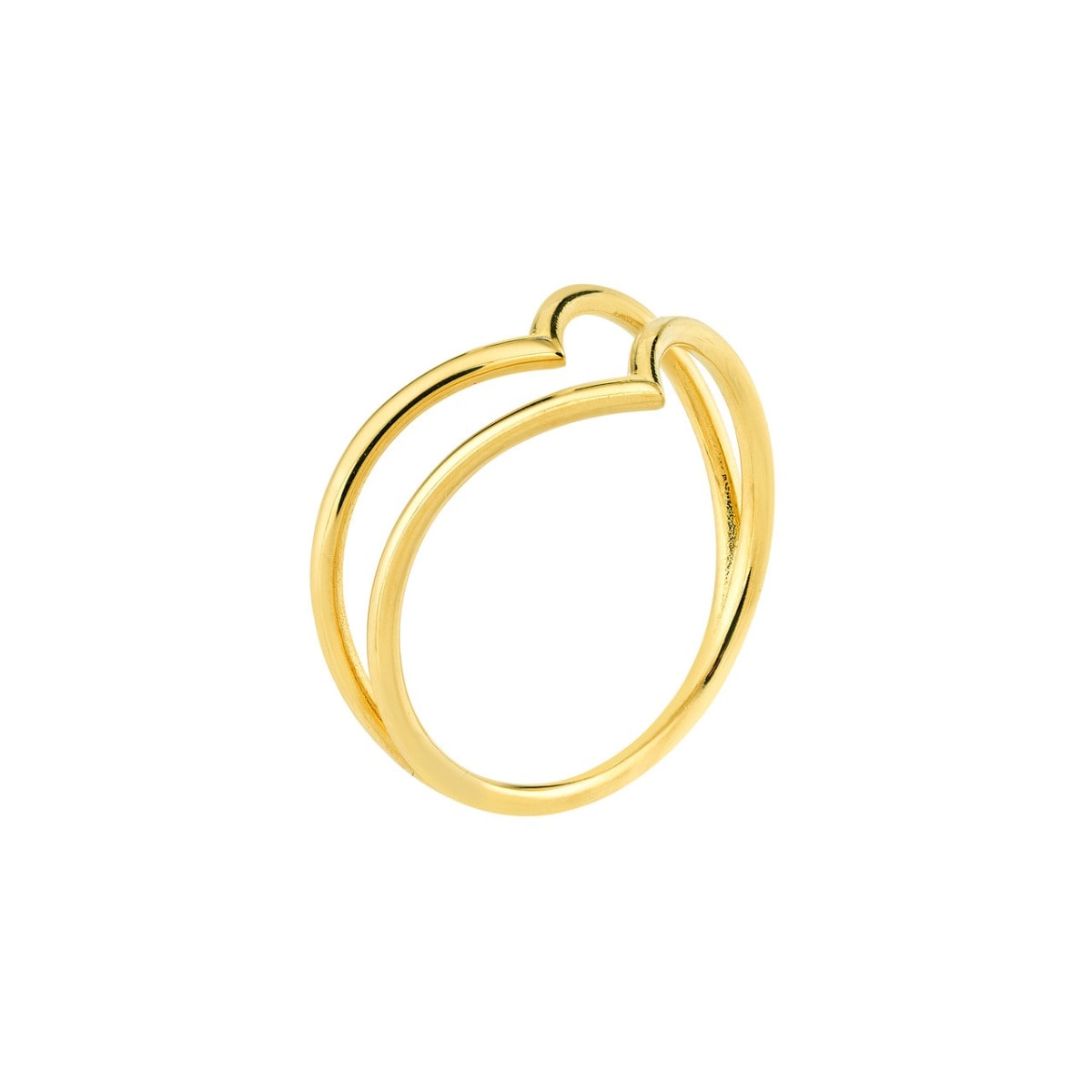 Double Chevron Wire Gold Ring - alternate view