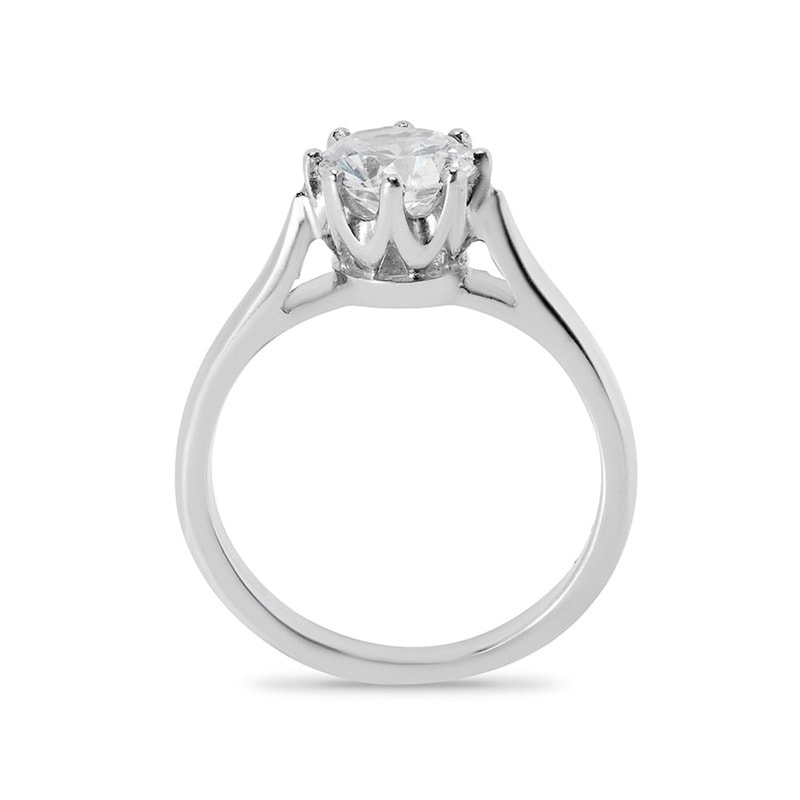 Eight Claw Vintage Solitaire Round Shape Diamond Engagement Ring view 4