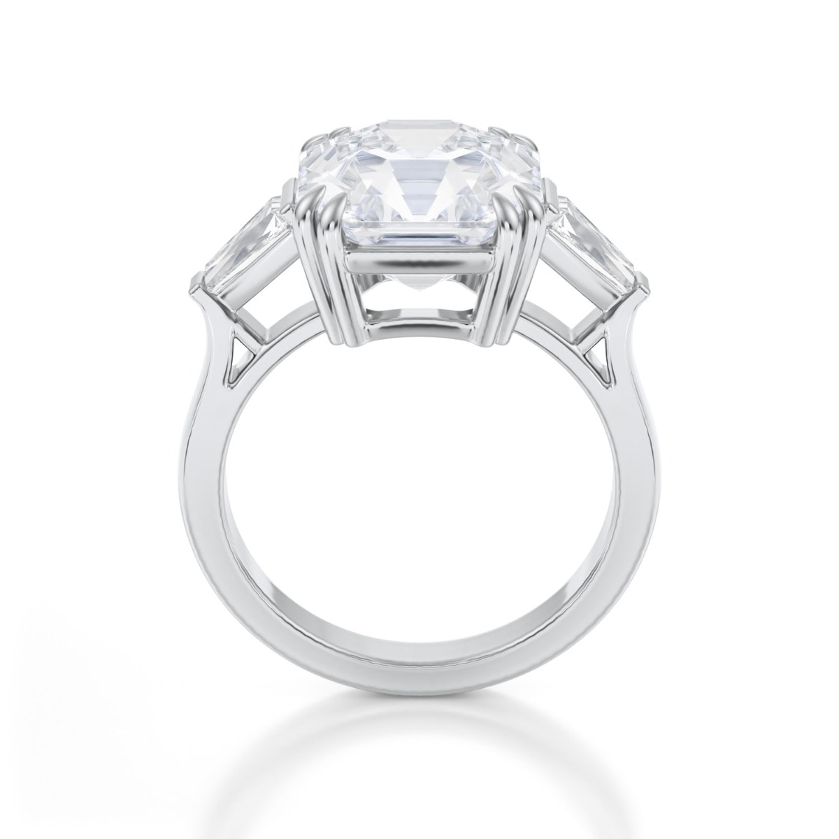 Elizabeth Taylor Asscher Cut Diamond Engagement Ring view 4