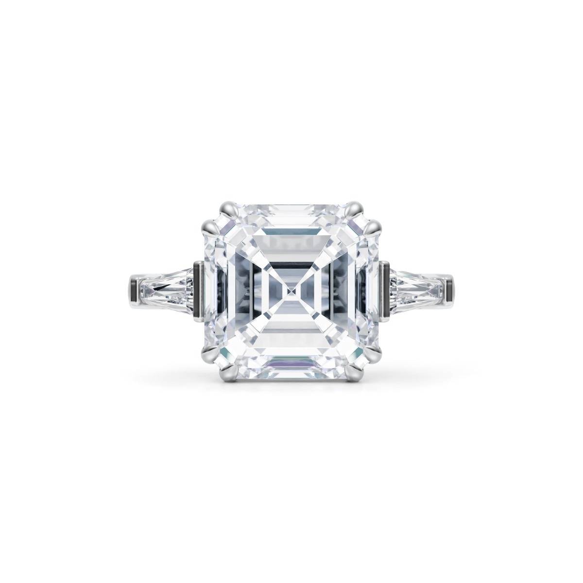 Elizabeth Taylor Asscher Cut Diamond Engagement Ring view 1