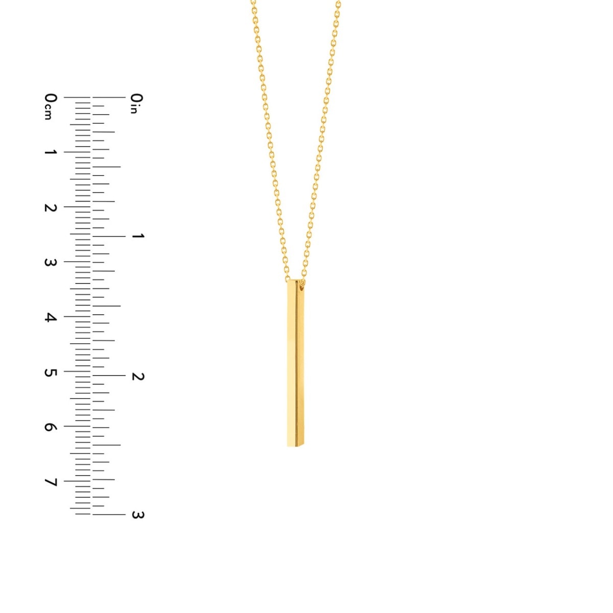 Engravable Gold Cube Pendant view 5