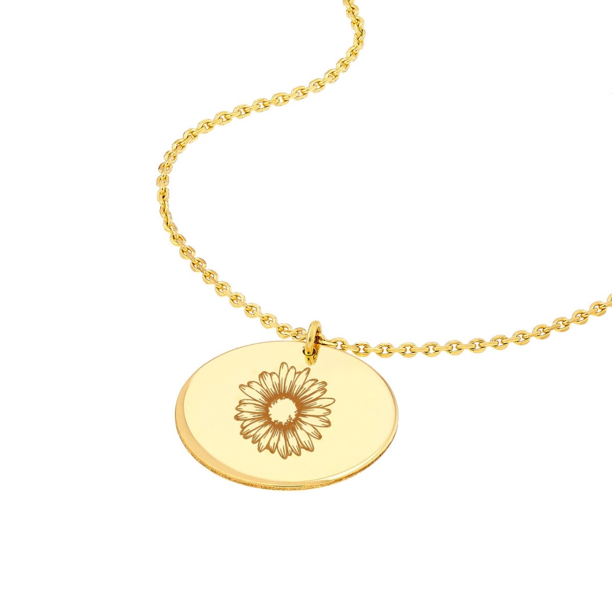 Engravable Disc Pendant Necklace view 4