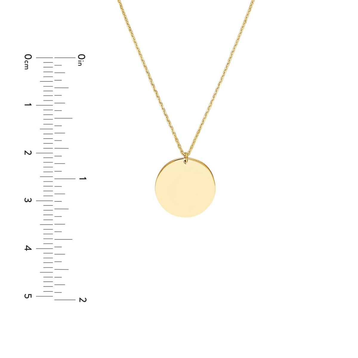 Engravable Disc Pendant Necklace view 7