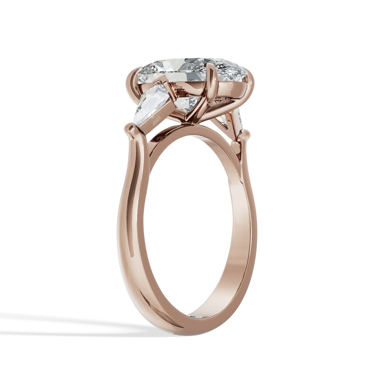 Oval and Kite side Lab Grown stones Diamond Engagement Ring view 19