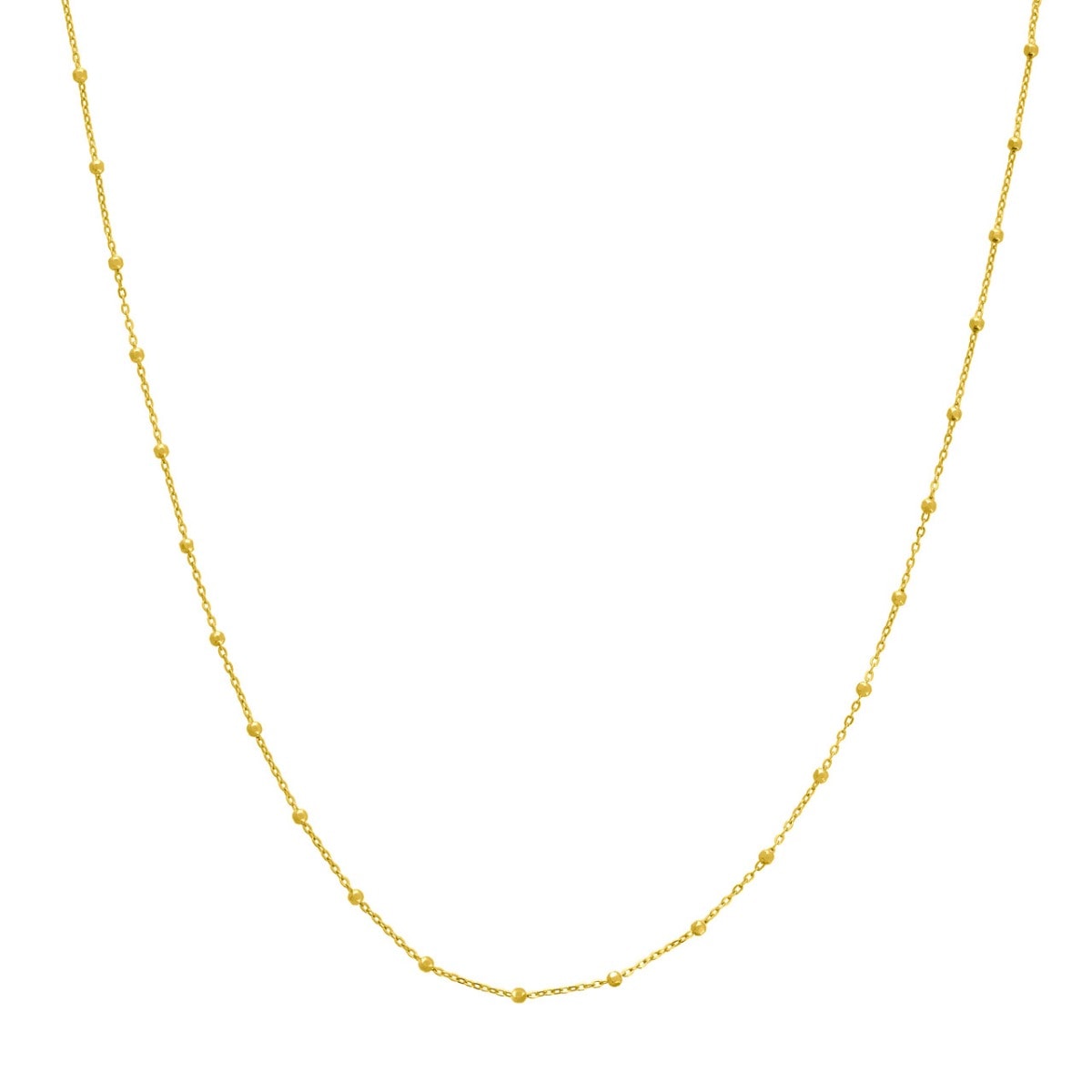 Faceted Gold Bead Saturn Chain view 1