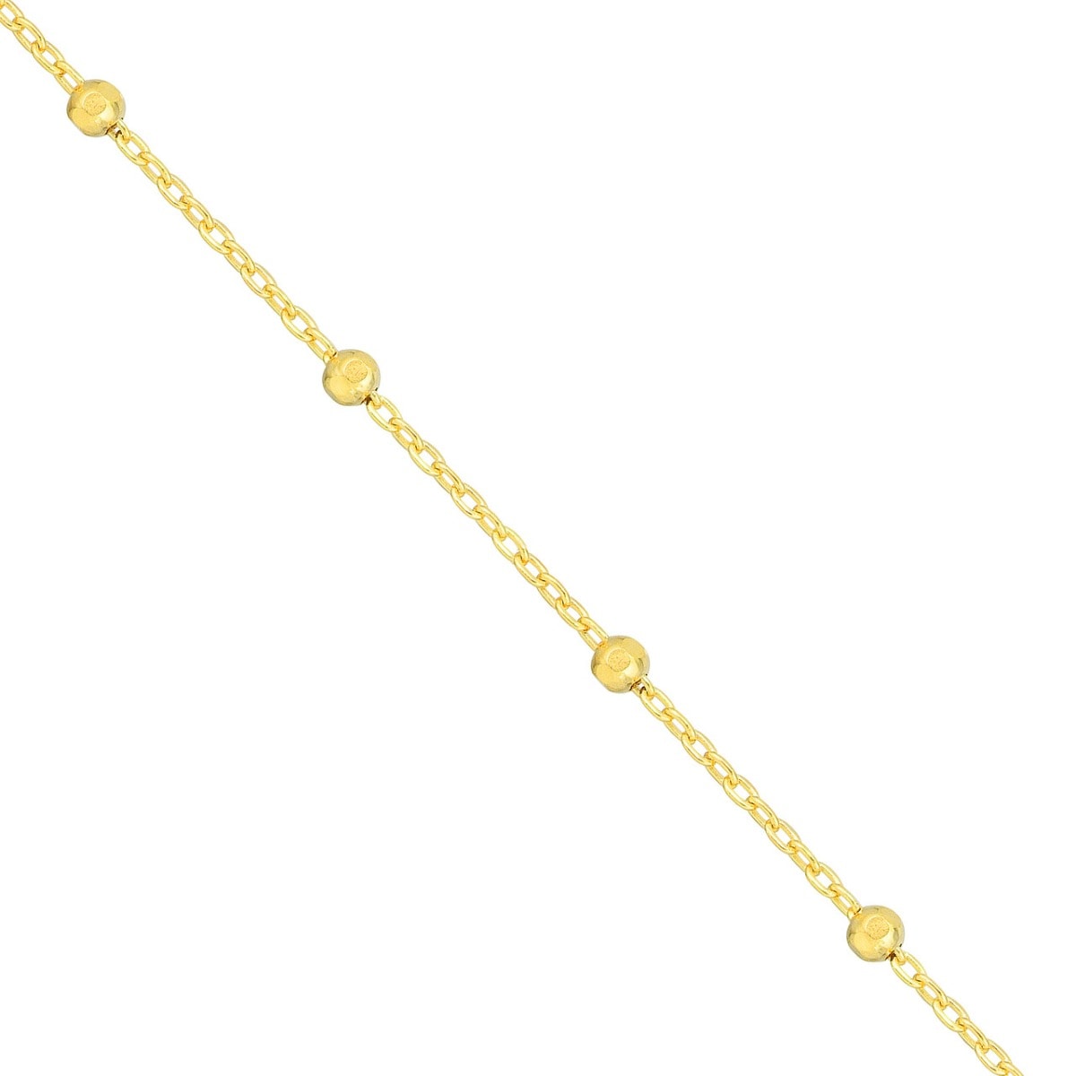 Faceted Gold Bead Saturn Chain view 4