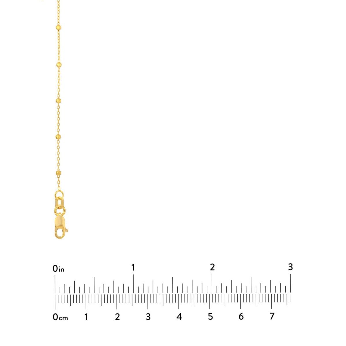 Faceted Gold Bead Saturn Chain view 5