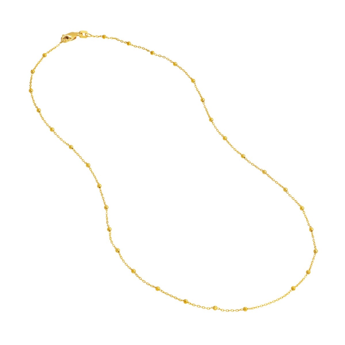 Faceted Gold Bead Saturn Chain view 2