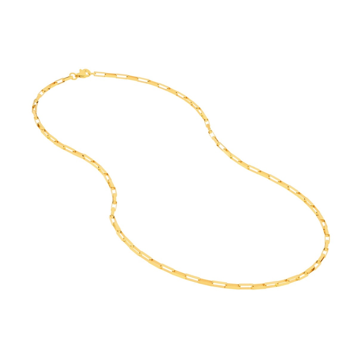 Fancy Long Gold Link Box Chain view 4