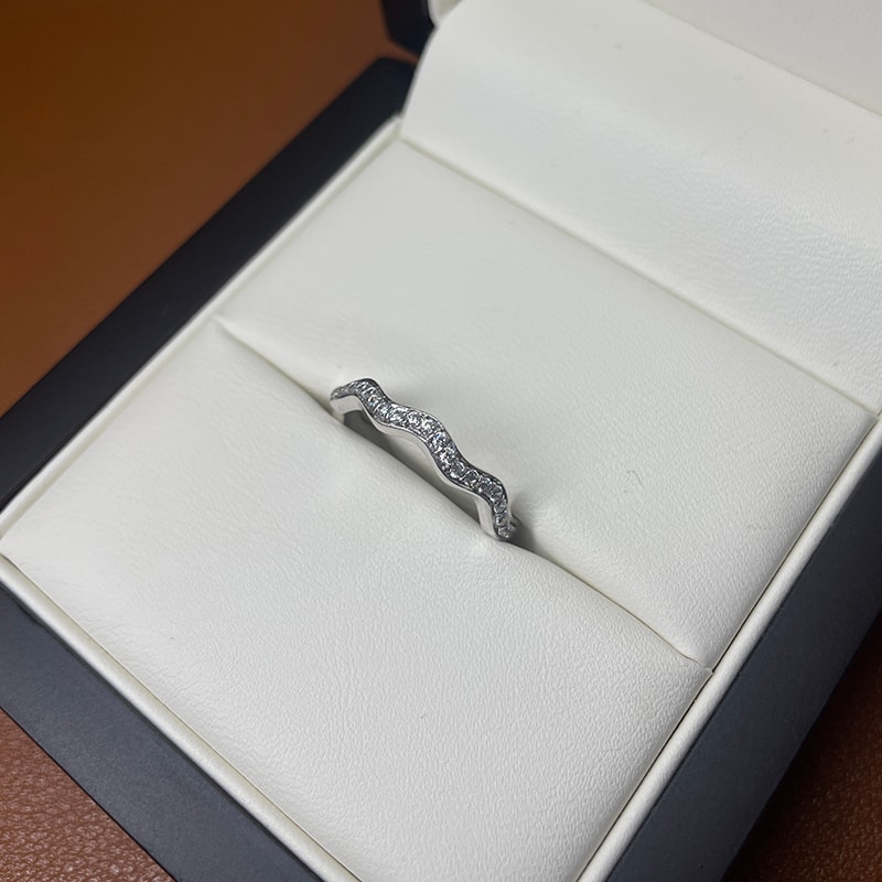 Flowing Diamond Wedding Ring view 3