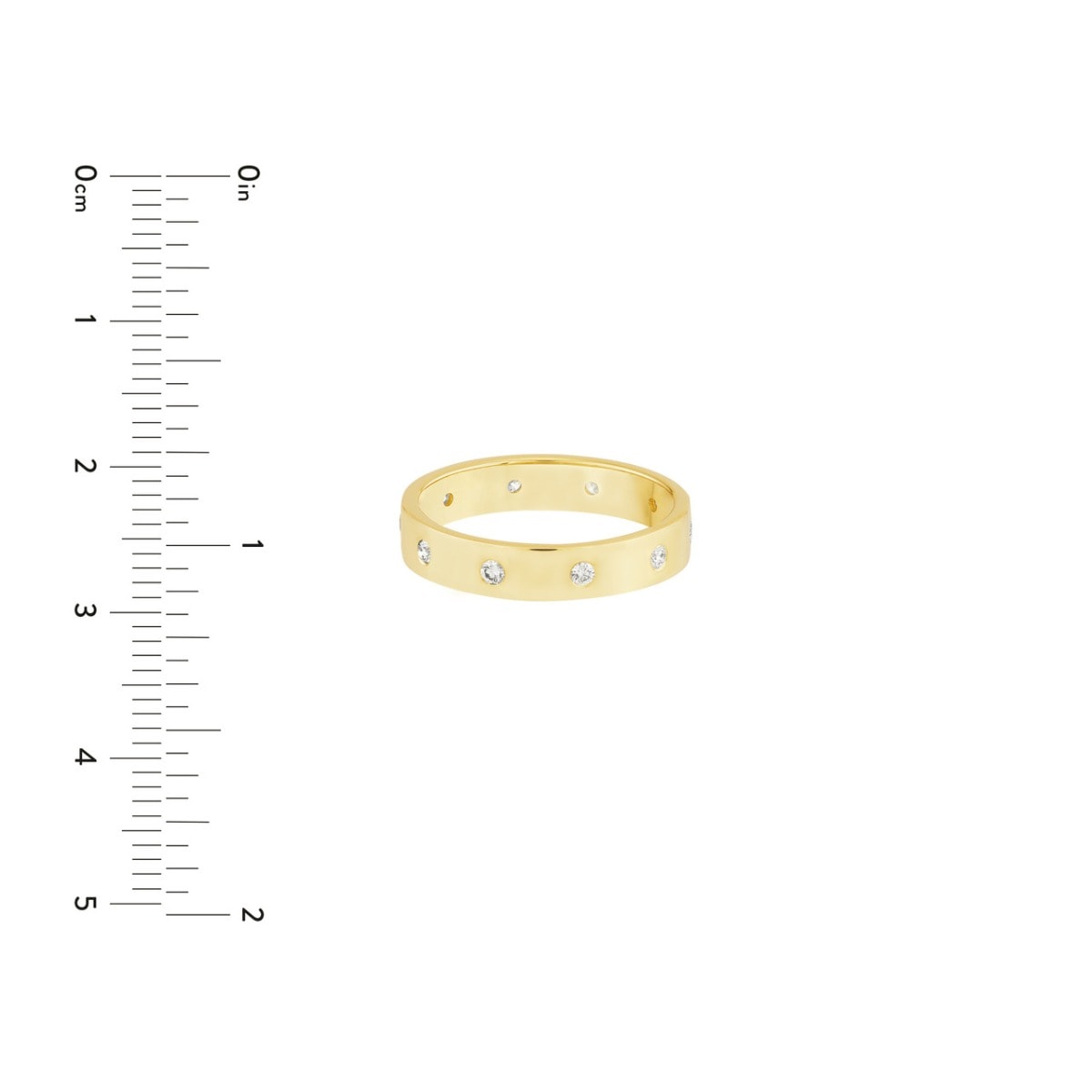 Sleek Diamond Gold Band view 4