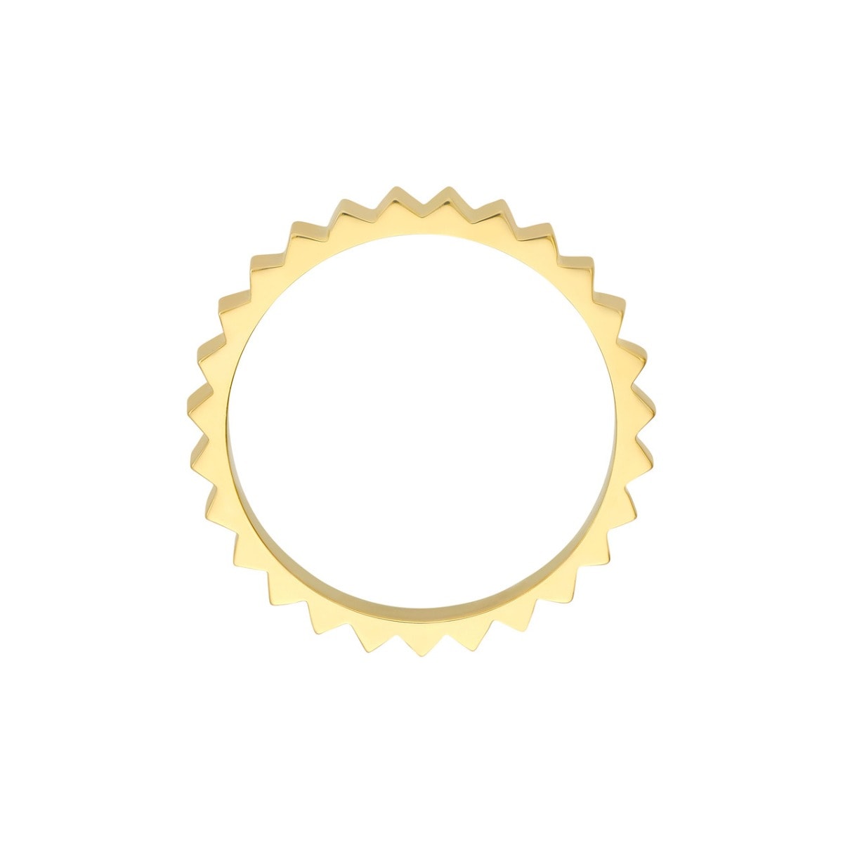 Gold Fluted Band Ring view 4