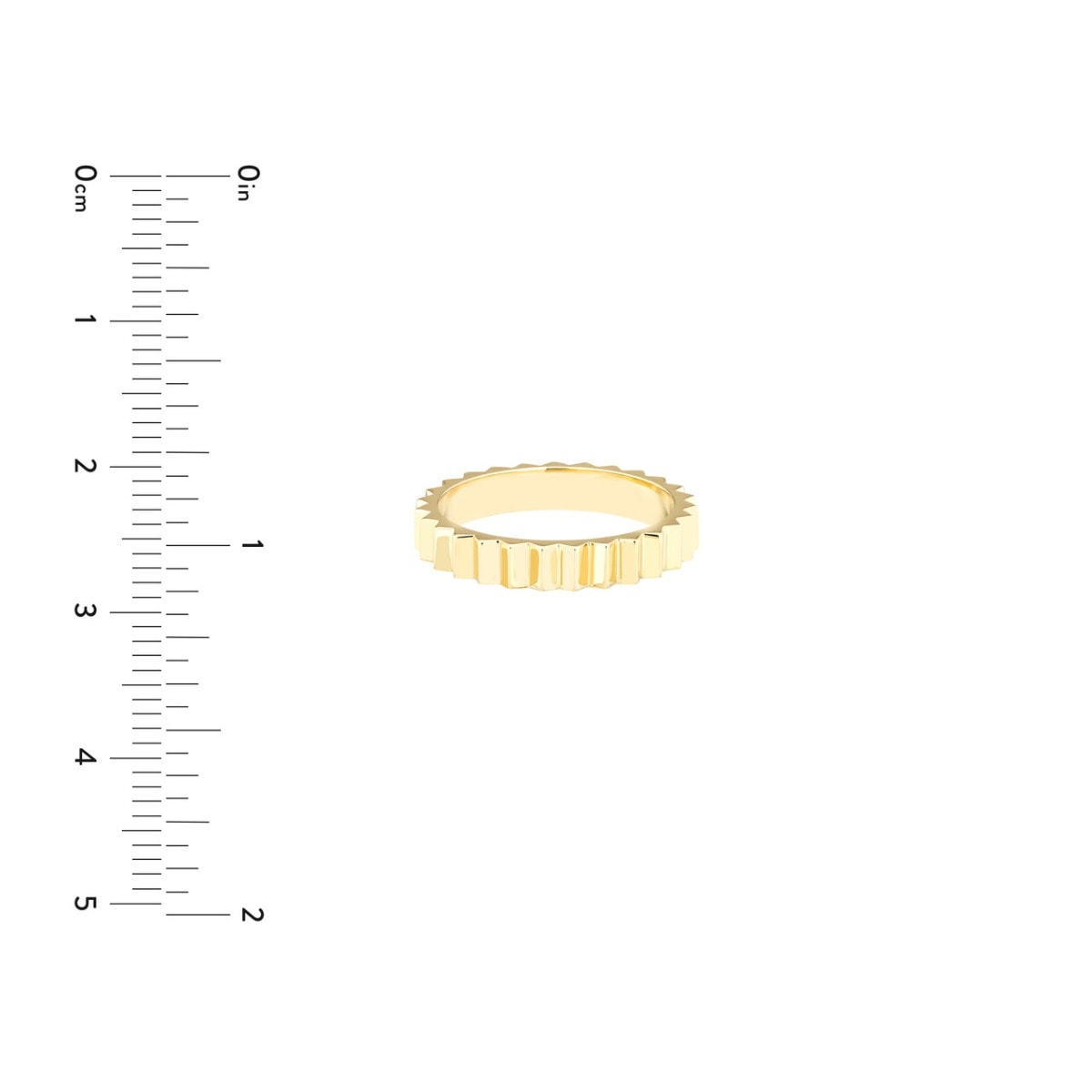 Gold Fluted Band Ring view 5