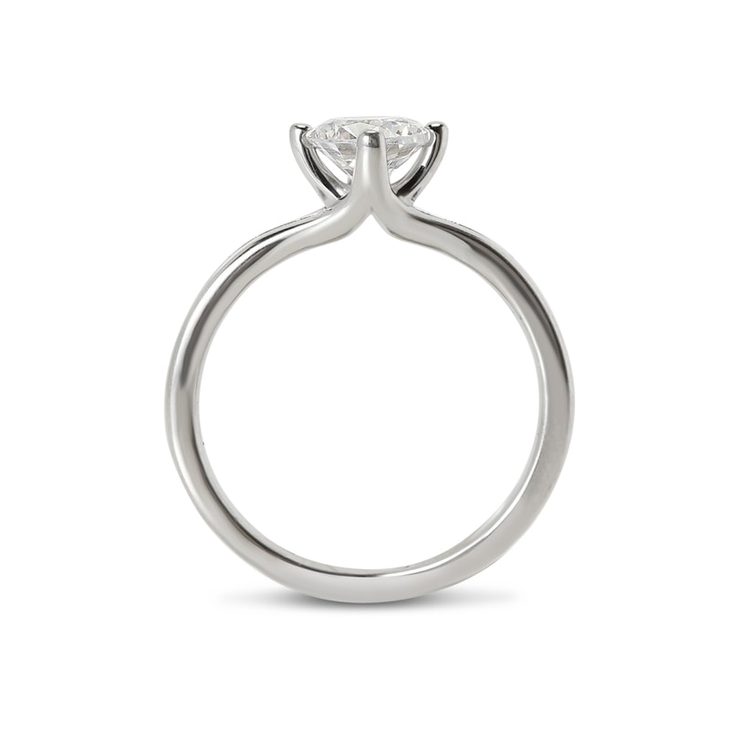 North East West South Lab Grown Cut Round Diamond Engagement Ring view 5