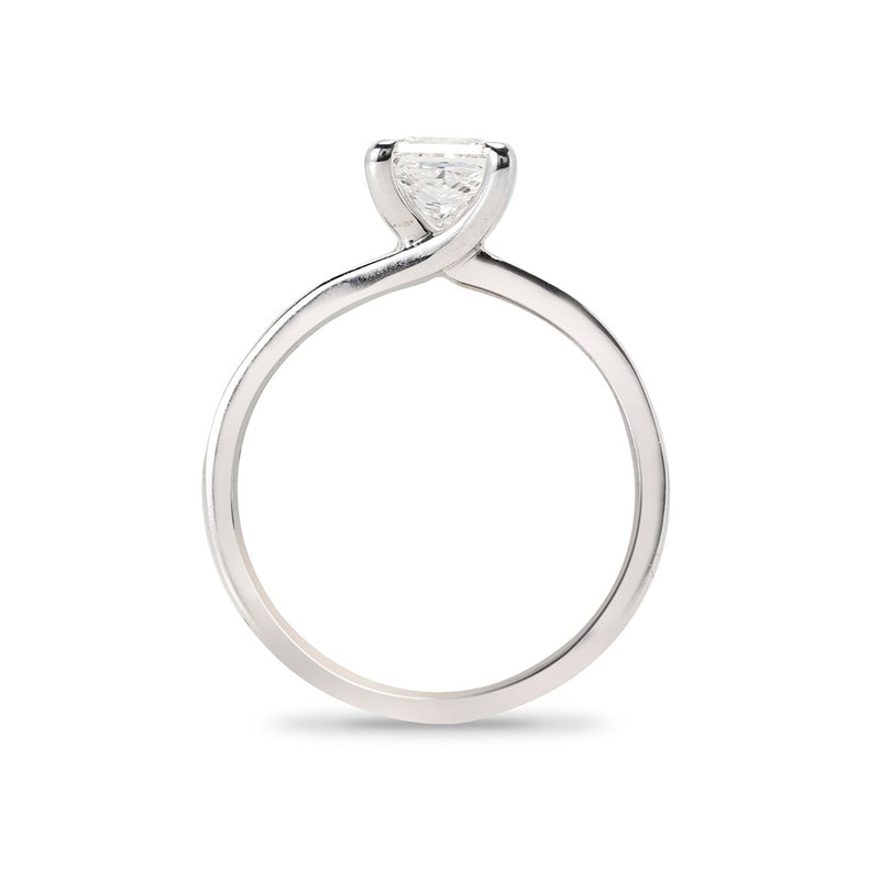 Princess Shape Channel Setting Diamond Engagement Ring view 5