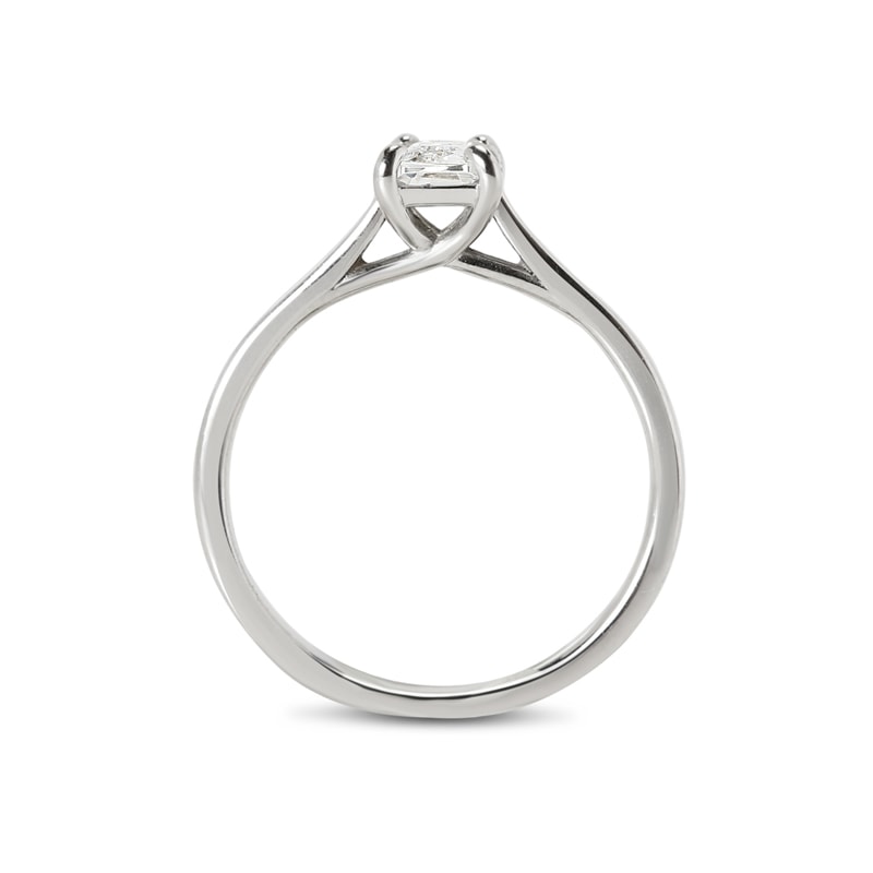 Emerald Cut Solitaire Lab Grown Diamond Engagement Ring view 5