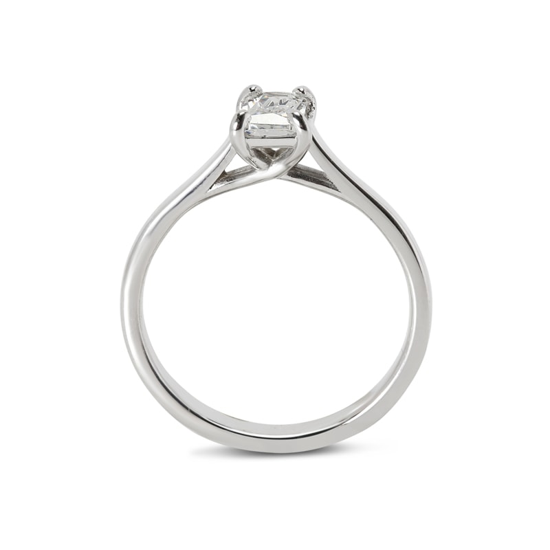 Emerald Cut Solitaire Lab Grown Diamond Engagement Ring view 3