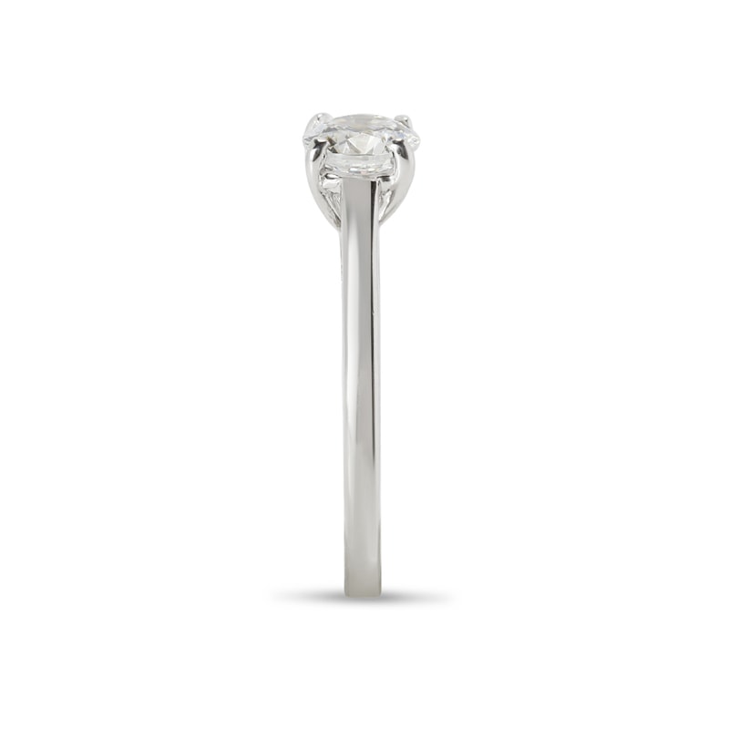 Four Claw Platinum Solitaire Round Shape Diamond Engagement Ring view 5