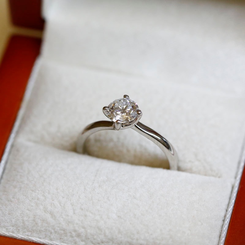 Twist Round Diamond Solitaire Engagement Ring view 6