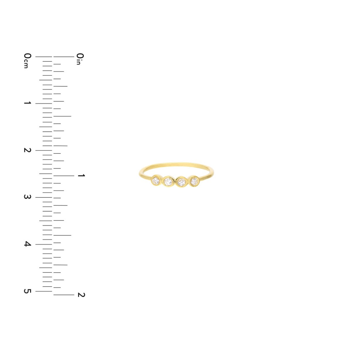 Four Diamond Gold Ring view 4