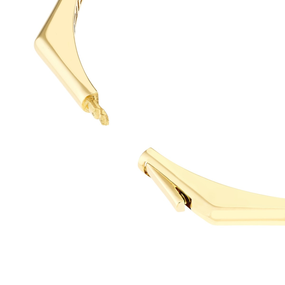 Geometric Octagon Gold Bangle Bracelet view 5