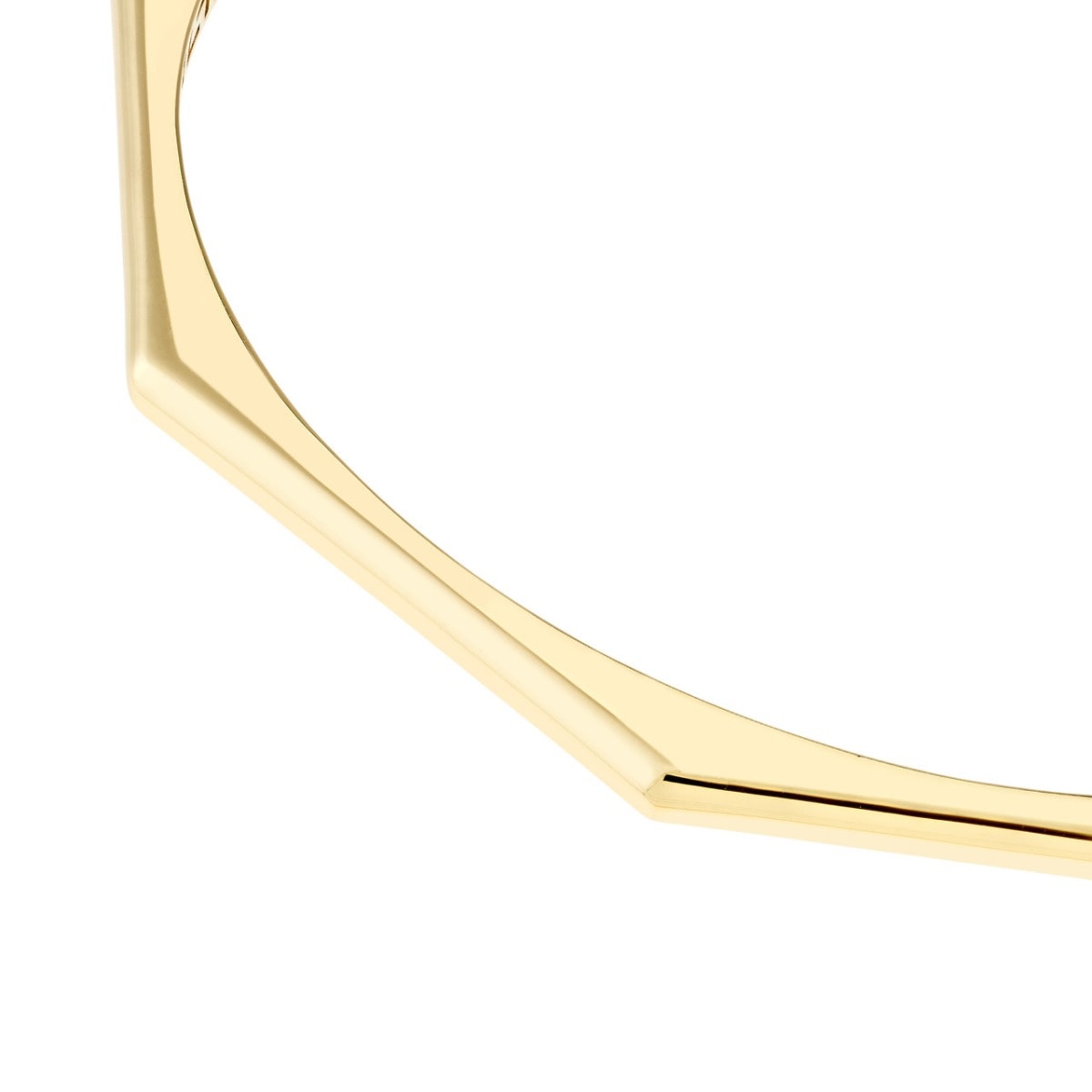 Geometric Octagon Gold Bangle Bracelet view 4