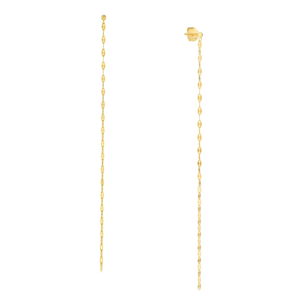 Gold Flat Duster Earrings