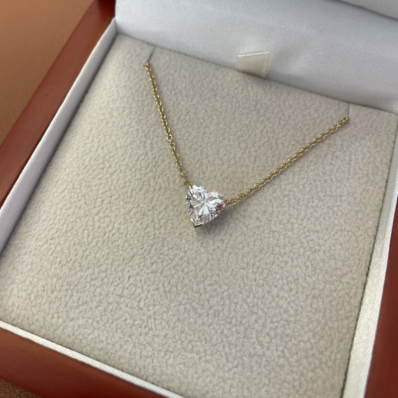 Heart Shape Diamond Pendant view 6