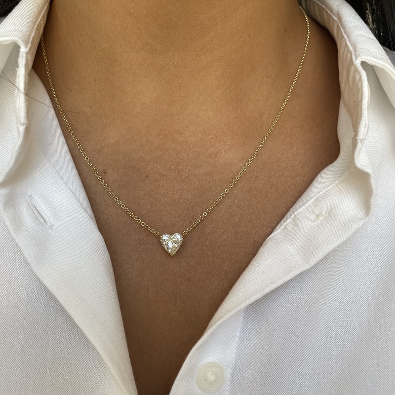 Heart Shape Diamond Pendant view 5
