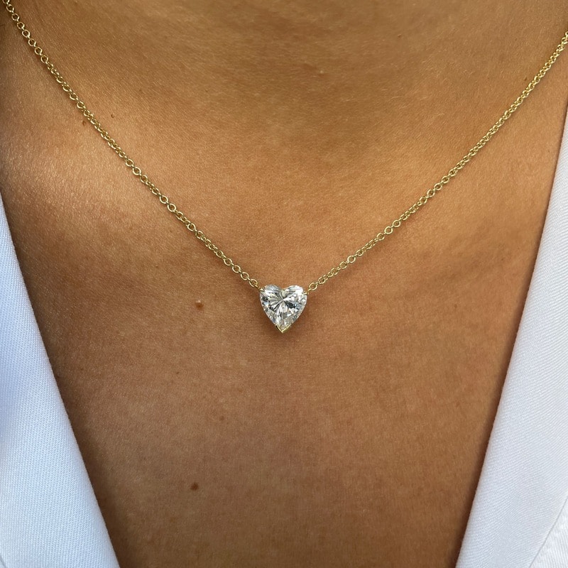 Heart Shape Diamond Pendant view 4