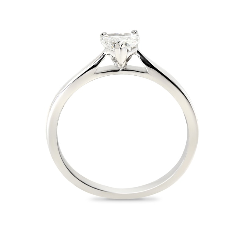 Heart Shape Diamond Solitaire Engagement Ring view 3