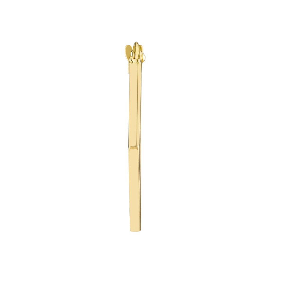 Hexagon Shape Gold Hoops Earrings view 4