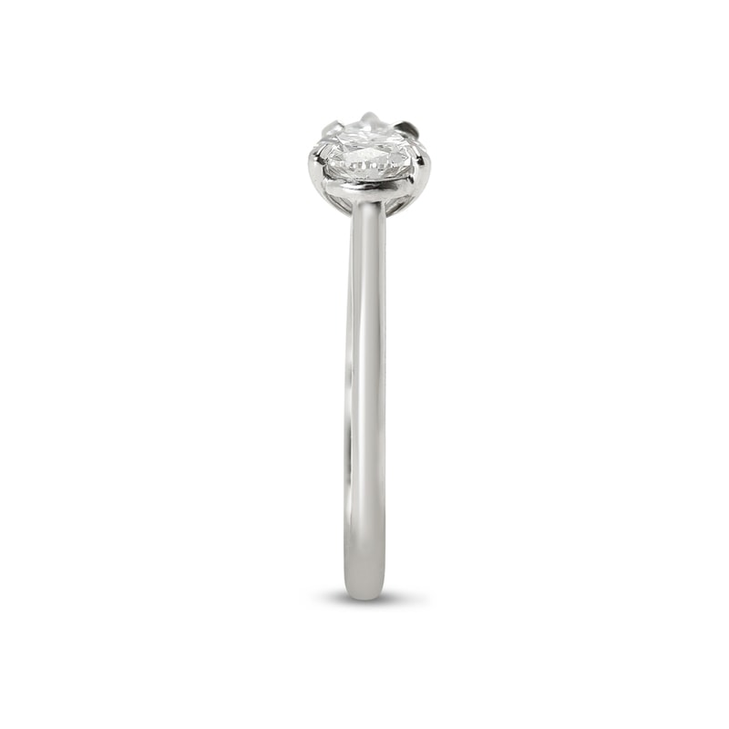 Horizontal Solitaire Pear Shape Diamond Engagement Ring view 4