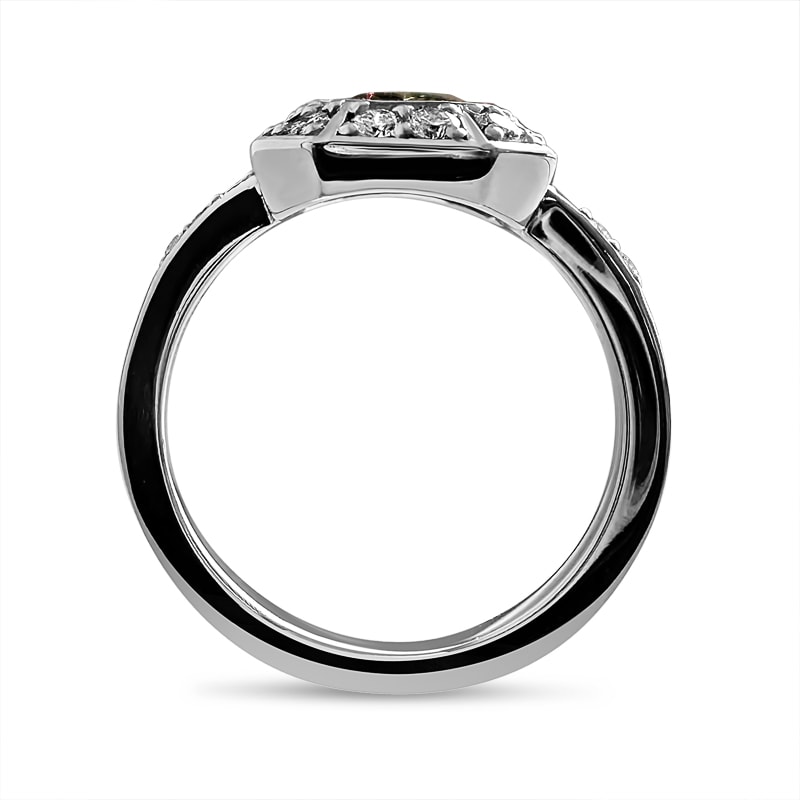 Cushion Cut Sapphire Art Deco Style Engagement Ring view 5