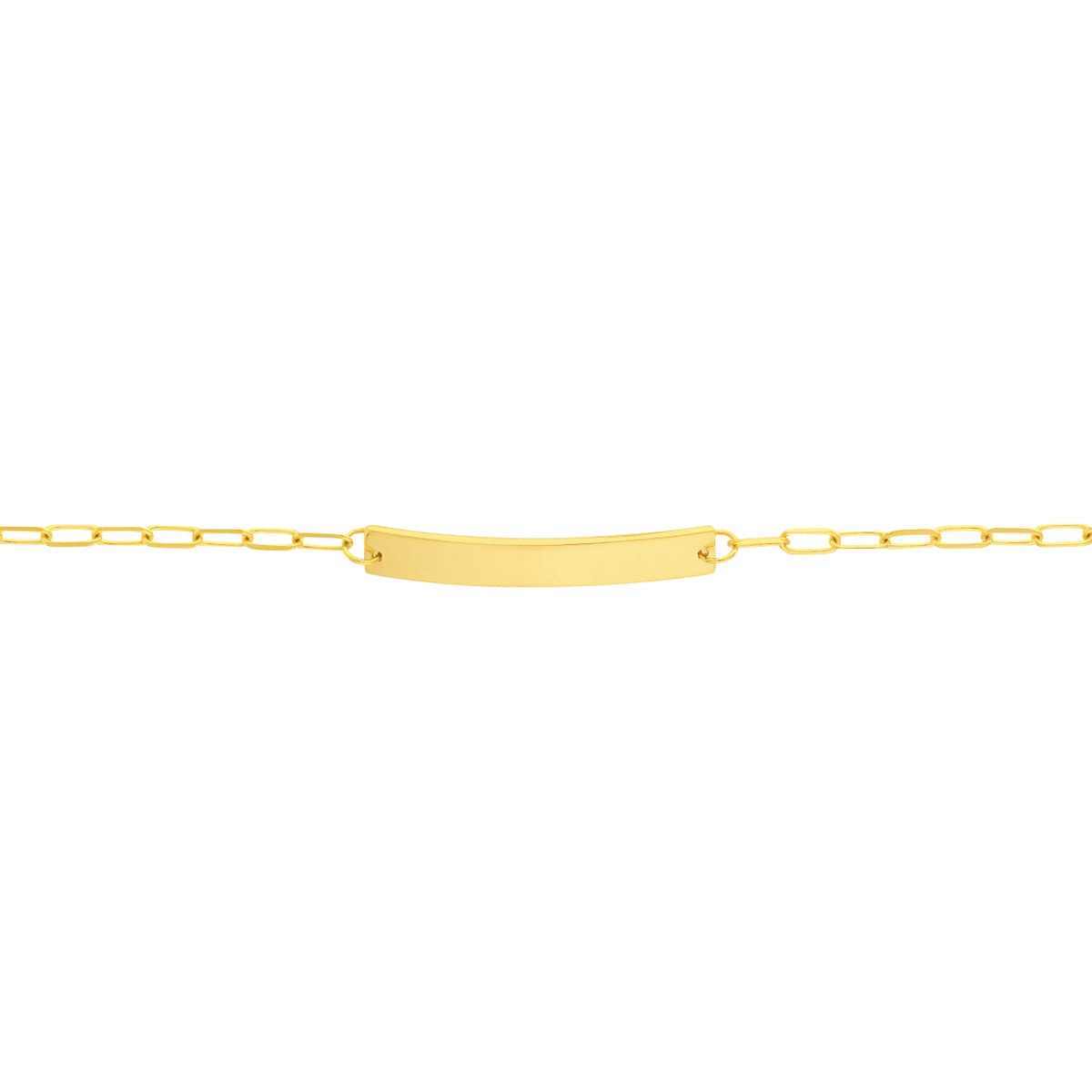 Engravable Bar Paperclip Chain Bracelet view 2