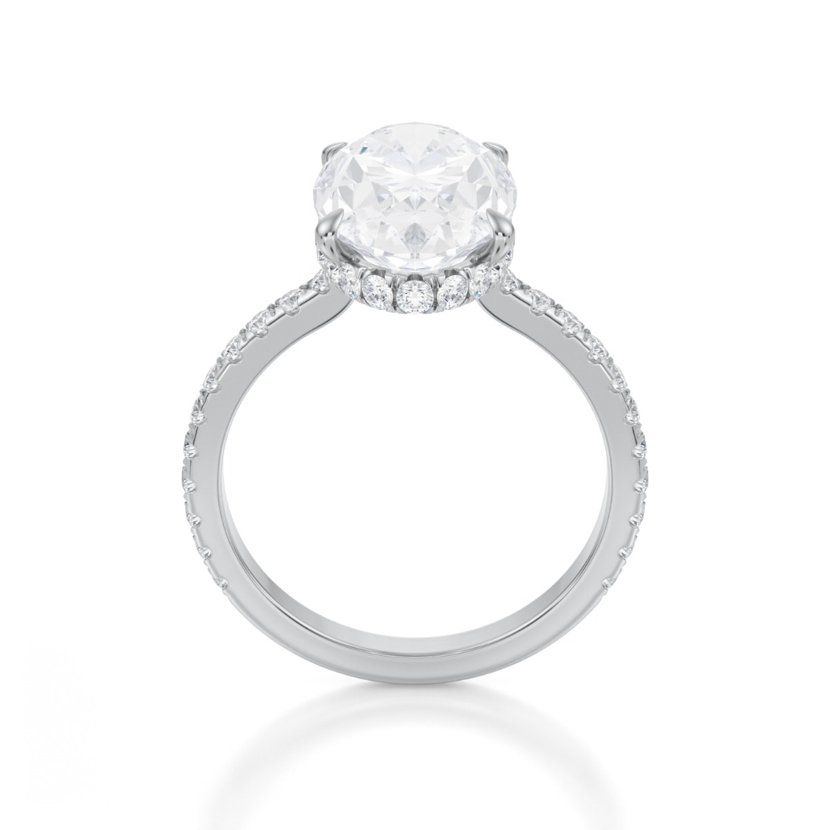 Kourtney Kardashian Oval Halo Diamond Engagement Ring view 5