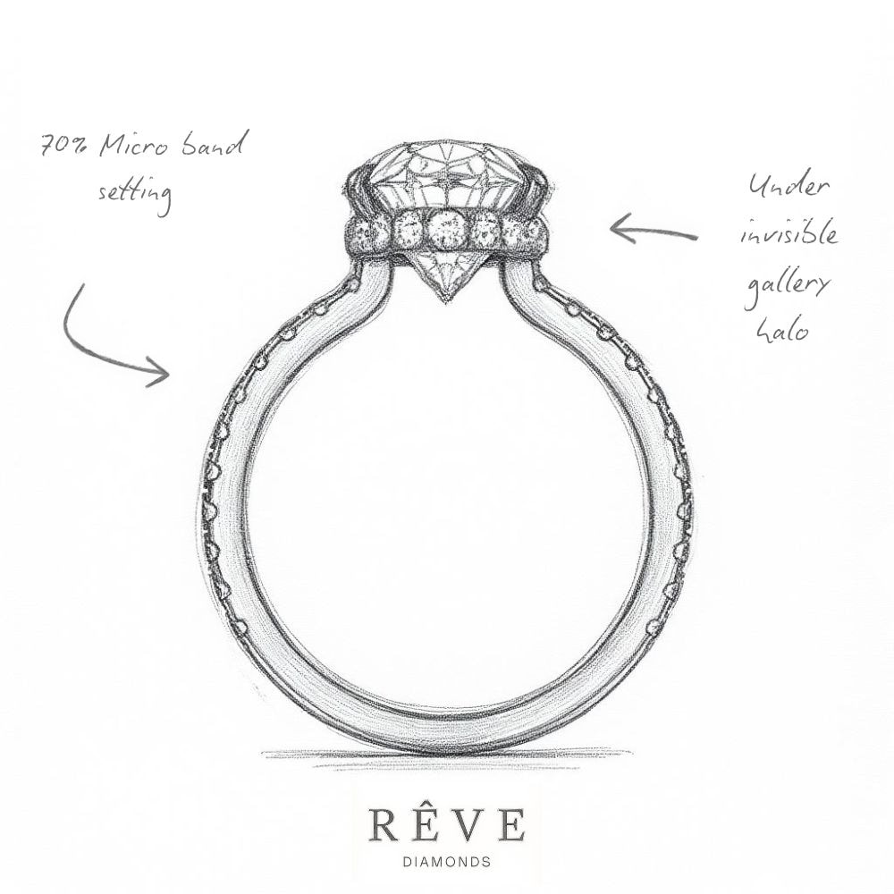 Kourtney Kardashian Oval Halo Diamond Engagement Ring view 8