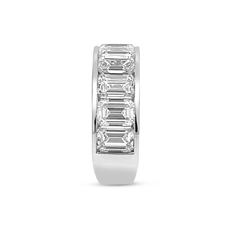Large Emerald Cut Half Eternity Band view 4