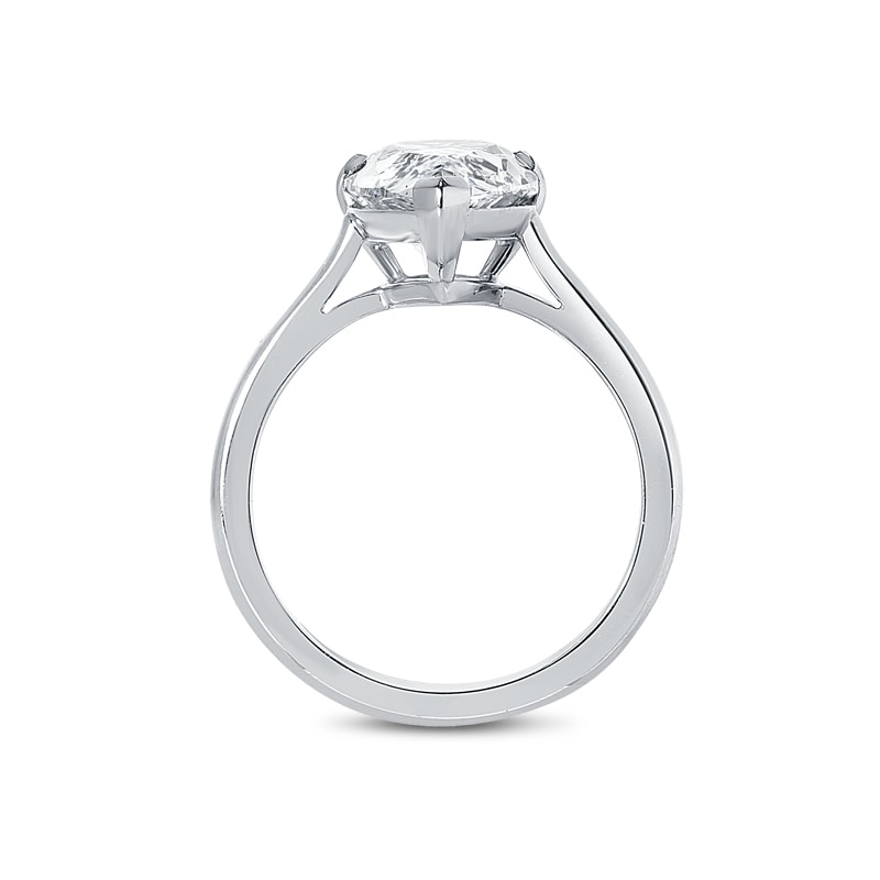 Large Pear Shape Diamond Solitaire Engagement Ring view 5