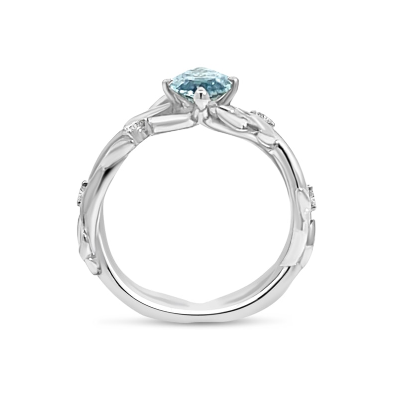 Blue Marquise Fancy Lab Grown Diamond Engagement Ring view 5