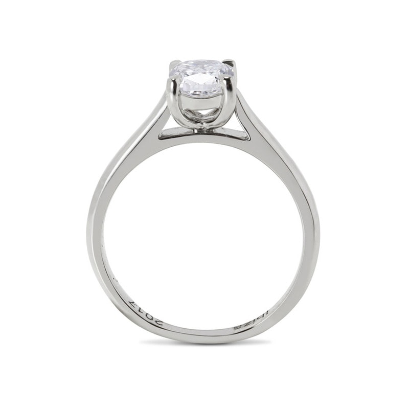 Cushion Cut Solitaire Lab Grown Diamond Engagement Ring view 4