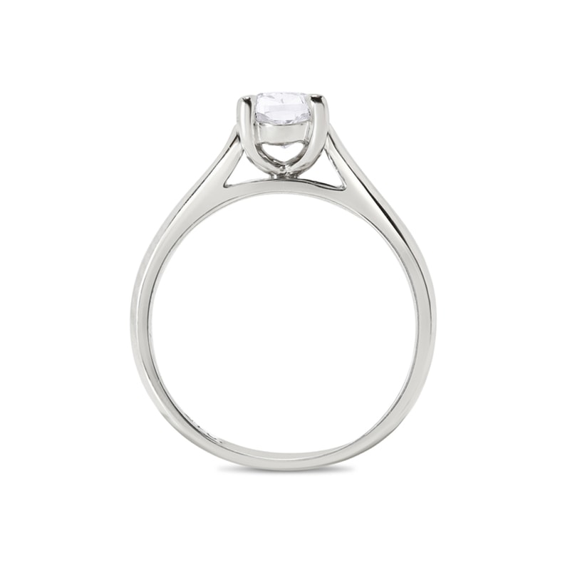 Cushion Cut Solitaire Diamond Engagement Ring view 5