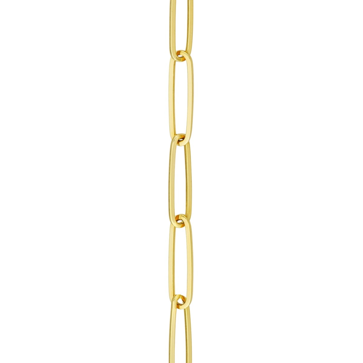 Long Paper Clip Dangle Gold Earrings view 4
